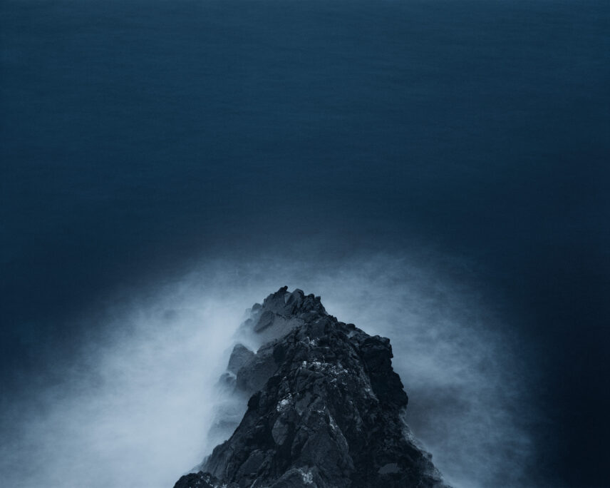 Photograph of a body of water from above