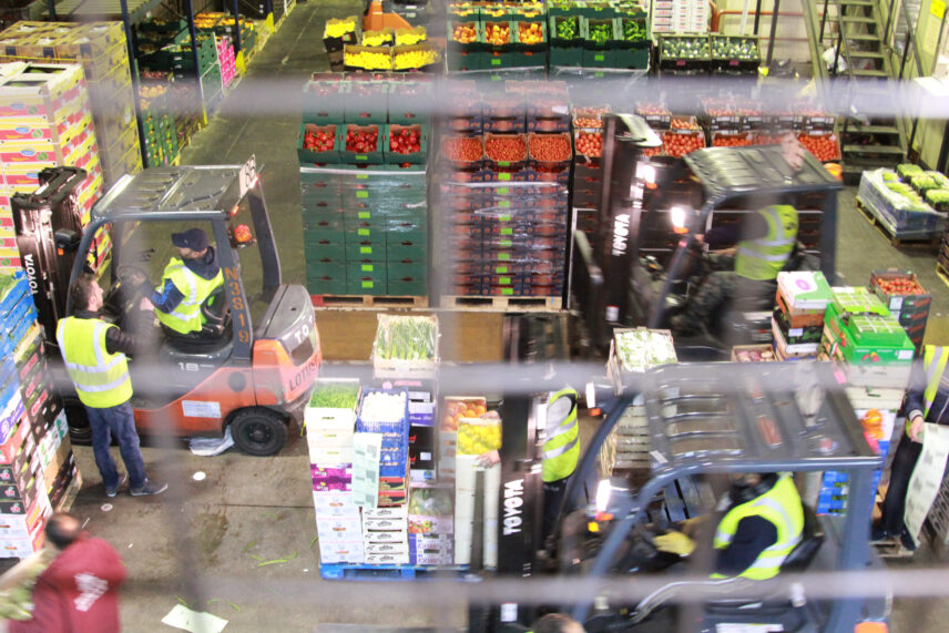 Photograph of the interior of a warehouse