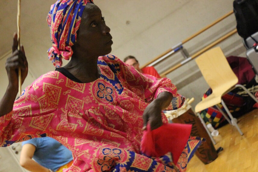 Photograph of a woman in motion