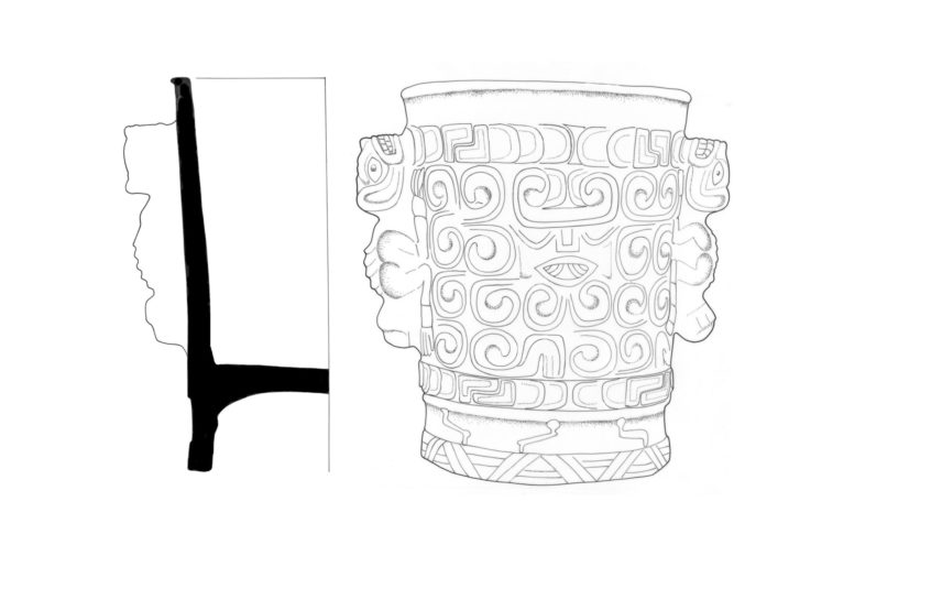 Drawing of a vase.