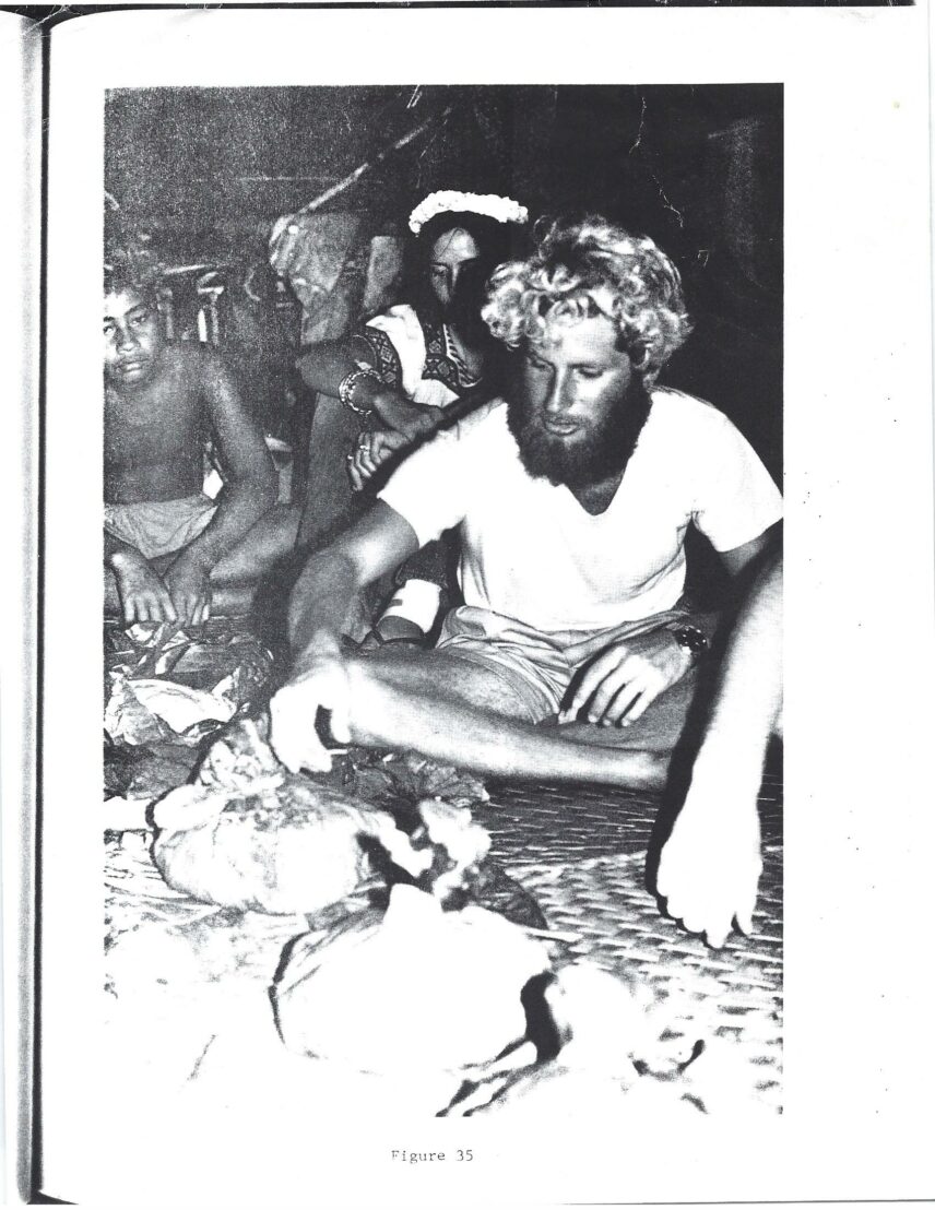 Black and white photograph of people from a page in a book