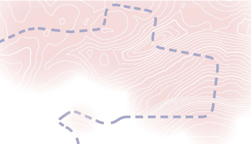 Illustration of a topographical map