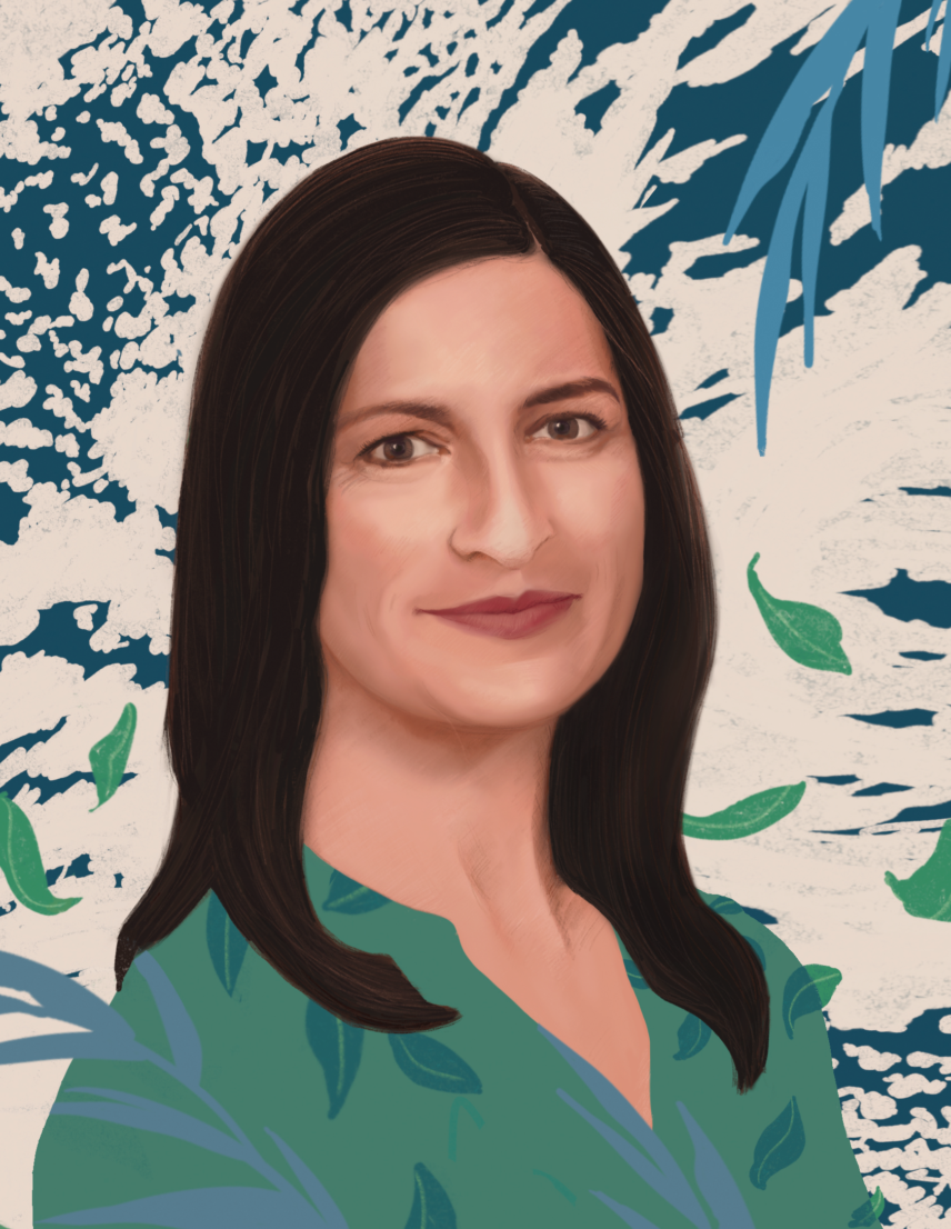 Illustration of Heather Lazrus.
